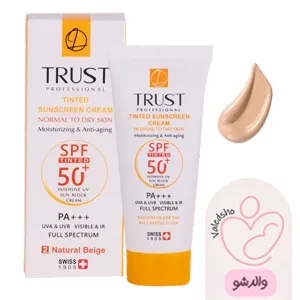 کرم ضد آفتاب رنگی و ضد پیری SPF 50 بژ طبیعی